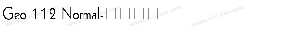 Geo 112 Normal字体转换